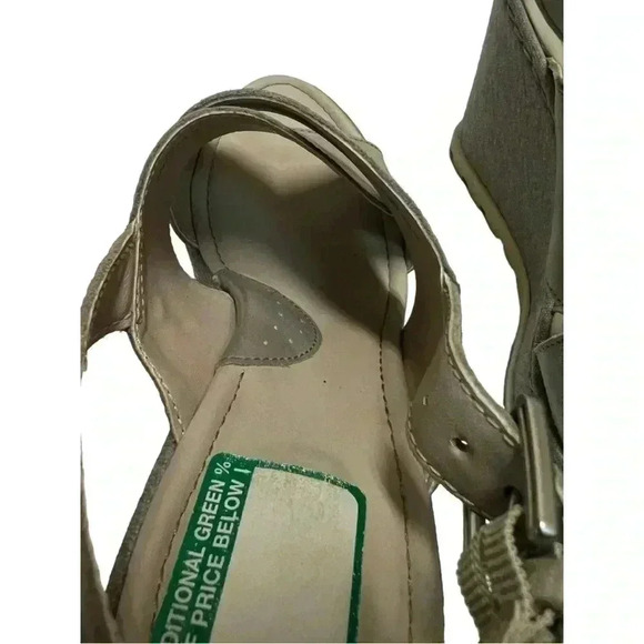 B.O.C. GREY WEDGE WOMEN’S SLINGBACK SANDALS•SIZE 9•GENUINE LEATHER• - Picture 8 of 16